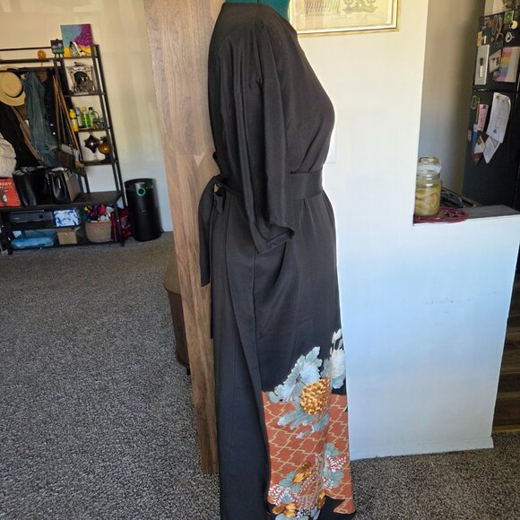 Handmade Recycled Kimono Dress 100% Silk - Picture 2 of 6
